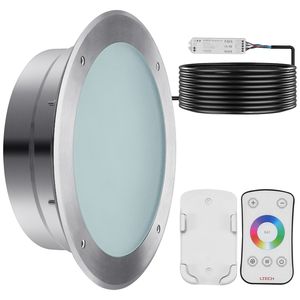 Iluminación LED para Piscina de 12 V, 10 Pulgadas de Diámetro, 40 W, RGBW, Multicolor, Sumergible, para Piscinas y Spas, Incluye Cable de 50 Pies - Product Image 1