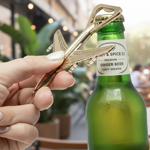 Ouvre-bouteille en métal en forme d'avion, ouvre-bouteille à bière en forme d'avion, ouvre-bouteille décoratif pour bar, accessoire de bar à domicile - Product Image 3