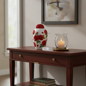 Urna Funeraria de Alta Calidad en Forma de Rosa Negra, Urna de Aluminio Grande para Cenizas de Adultos, Jarrón Decorativo Conmemorativo para Funerales - Product Image 5