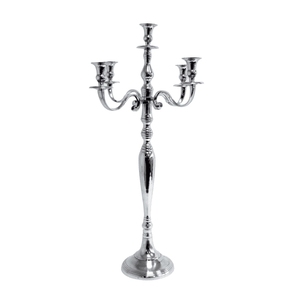 Classic 5-Arm Black <b>Metal</b> Candelabra Candleholder (80cm) - Large Decorative <b>Table</b> Centerpiece for Weddings, Special Events. - Product Image 2