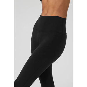 High Quality Ladies Spandex/Nylon Solid Leggings Best Selling High Waist Four-Way Stretch Breathable Workout Running Gear - Product Image 4