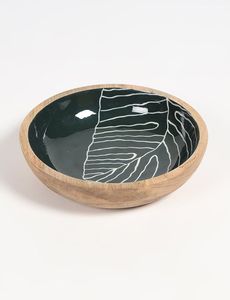 Tazón de Servir de Madera con Diseño Elegante, Madera Natural con Esmalte Impreso, Ecológico, Clásico, Hecho a Mano, Ideal para Fiestas y Bodas, al Mejor Precio - Product Image 3