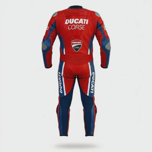 ชุดแข่งรถมอเตอร์ไซค์ MotoCP Rucati ทำจากหนังวัว/หนังจิงโจ้ พร้อมระบบป้องกันขั้นสูงสำหรับสนามแข่งและถนน ตัดเย็บตามสั่ง - Product Image 3
