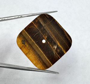 Esfera de Reloj K Gems con Movimiento NH35, Piedra de Ojo de Tigre Natural Marrón/Negro, Disco de 28.50mm, 1mm de Grosor, Fabricación Clásica y Elegante 1849w - Product Image 1