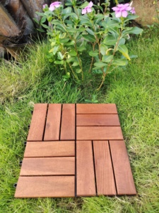 Carreaux de terrasse en bois ACACIA de haute qualité 300X300mm à emboîtement moderne étanche clic facile pour terrasse extérieure balcon jardin - Product Image 4