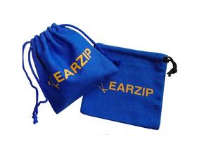 Earring Jewelry <b>Velvet</b> Small Drawstring Suede <b>Bag</b> Coin <b>Bag</b> With Foil Silver Logo - Product Image 5