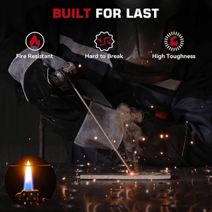 Gants de soudure en cuir de vachette renforcé, résistants à l'abrasion, pour la lutte contre les incendies, la boulangerie, la construction, le barbecue - Product Image 5