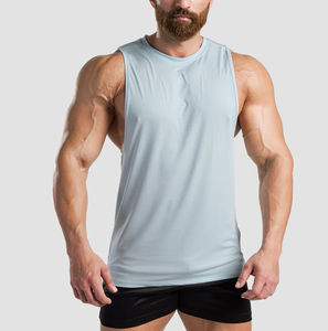 Camisetas sin Mangas Transpirables con Logotipo Personalizado para Hombre, Chalecos de Entrenamiento de Gimnasio Tejidos, Camisetas Casuales para Ejercicio Físico - Product Image 6