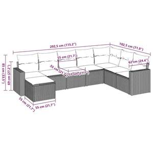 Conjunto de Sofás Marrones para Jardín, Muebles de Patio - Product Image 3