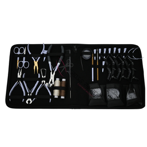 Wholesale Big Hair Extension Installation Set featuring 2 Hole Bead Crimper Beads Opening Closing Plier Loop <b>Hook</b> <b>Tools</b> Scissors - Product Image 1