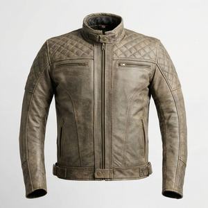Veste de moto en cuir véritable pour homme de qualité supérieure, nouvelle arrivée, vestes de moto d'hiver, protections amovibles, personnalisables - Product Image 1