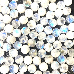 High Quality 7mm Natural <b>Rainbow</b> Moonstone Cabochon Blue White Quartz Gemstone IGI Certified for Loose Jewelry Making Gemstones - Product Image 6