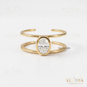Cubierta de Anillo Ovalada Radiante en Plata de Ley 925 Sólida con Engaste de Bisel, Accesorio de Joyería de Lujo para Anillo Oura - Product Image 6