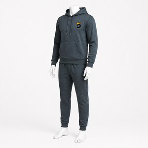 Ensemble de survêtement à capuche pour homme, noir et blanc, avec blocs de couleur, manches longues, pantalon de jogging, tenue décontractée d'automne avec logo frontal - Product Image 4
