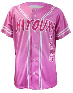 Maillot de baseball par sublimation personnalisé Chemise de style personnalisé Maillot de jeu de baseball Chemise de baseball personnalisée avec logo