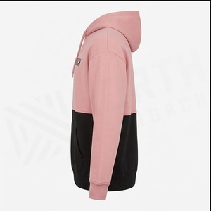 Sweat à capuche oversize pour homme North Approach, rose et noir, en polaire, décontracté, avec poche avant - Product Image 3