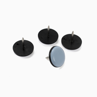 Glissière de pied de table en PTFE de 20 mm à fixation par clou pour un mouvement fluide à faible friction
