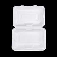 Contenant alimentaire jetable en bagasse de canne à sucre avec design 9x6 pouces