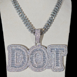 RB GEMS Hip Hop VVS Moissanite Hip Hop 4K Pendant IGI Certified 925 Silver Fully Iced Out Custom <b>Name</b> Fine Pendants & Charm - Product Image 6