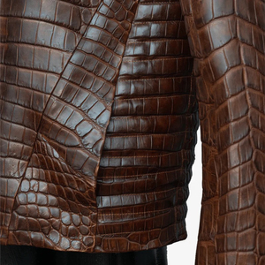 High Quality ODM OEM Customized <b>Men's</b> Embossed Genuine Leather Canvas <b>Jacket</b> Handmade Waterproof Breathable Anti-Bacterial - Product Image 5