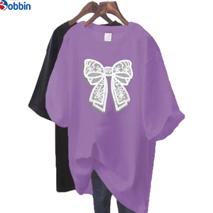 Camiseta Personalizada para Mujer, Estilo Urbano Oversize - Jersey de Algodón Suave con Gráfico de Lazo, Diseño de Hombros Caídos para un Estilo Moderno - Product Image 6