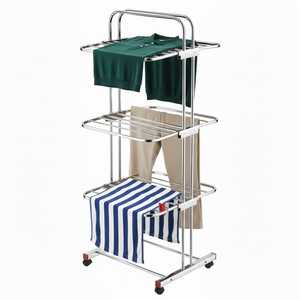 Lightweight Foldable Clothes Drying <b>Rack</b> Portable Garment Hanger <b>Stand</b> For Apartment Home And Limited Spaces - Product Image 5