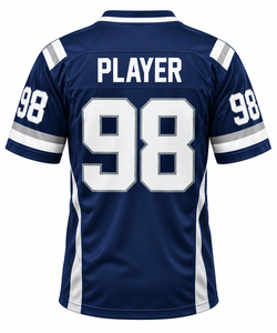 Camiseta de Fútbol Americano para Hombre, Cuello en V, Número de Jugador 98, Sublimada, Transpirable, de Poliéster, Manga Corta, Corte Regular - Product Image 3