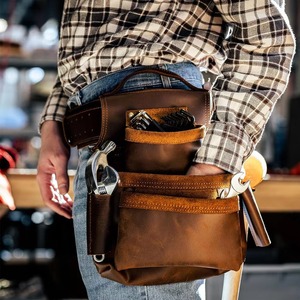 Professional Best Quality PU <b>Leather</b> <b>Tool</b> Bags / Heavy Duty Customized Size Make Your Own Logo Genuine <b>Leather</b> <b>Tool</b> Bags - Product Image 6