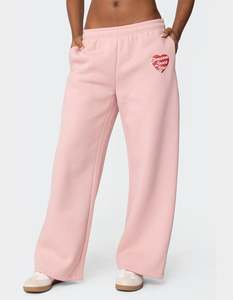 กางเกงขายาวลำลองผ้าคอตตอนโพลีเอสเตอร์พิมพ์ลายโลโก้ OEM แบบ DTF สั่งทำได้ตามต้องการ แฟชั่นสตรีทแวร์สำหรับผู้หญิง - Product Image 4