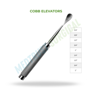 Cobb Elevators 1/4 3/8 1/2 3/4 1 Inch Orthopedic Spine Surgery Instrument For Bone Elevation - Product Image 2