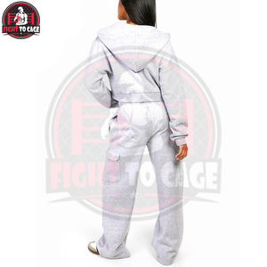 ชุดวอร์มครอปทรงขาบานสำหรับผู้หญิง ดีไซน์เฉพาะตัว คุณภาพสูง น้ำหนักเบา ออกแบบกระเป๋าใส่ของได้ตามต้องการ - Product Image 3