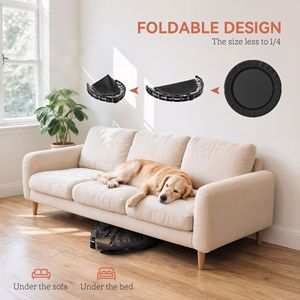 Mini trampolino pieghevole nero da 40 pollici con maniglia in schiuma regolabile, trampolino rebounder progettato per adulti - Product Image 5