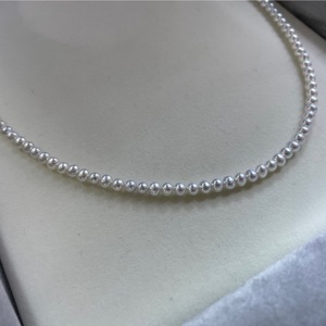 Collar de Perlas de Agua Dulce Redondas de 3-4 mm de Alta Calidad, Collar de Plata Pura para Bebé - Product Image 4