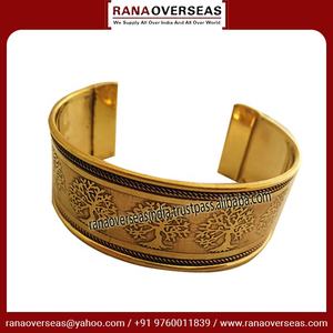 Brazalete ajustable de cobre y latón con grabado de árbol, brazalete curativo tibetano, joyería espiritual, regalo unisex - Product Image 5