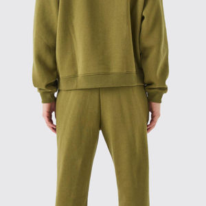Ensemble de survêtement homme tendance en coton 100% écologique, style décontracté, coupe ample, avec sweat à capuche et pantalon de survêtement - Product Image 5