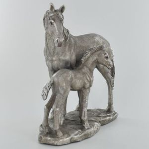 Escultura contemporánea de caballo en aluminio fundido, gallo dinámico, arte equino metálico, decoración para interiores de salas de estar de lujo. - Product Image 3