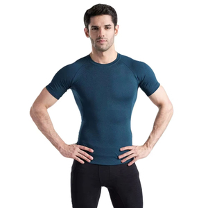 <b>Mens</b> Fitness <b>Compression</b> T <b>Shirt</b> Stretch Fabric Quick Dry Gym Training Running Workout Sports <b>Shirt</b> Manufacturer 2026 - Product Image 1