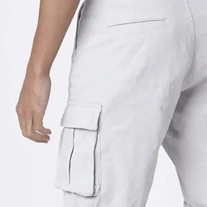 Shorts pour hommes style Bermuda décontracté, 100% coton, taille mi-haute, fermeture boutonnée, avec poches, vêtements de travail, service OEM - Product Image 3