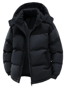 Quilted Puffer <b>Jacket</b> with Stand Up Collar for Warm Comfortable and Everyday Outdoor Fashion - Product Image 1