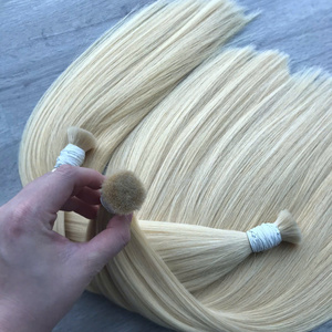 Precio de fábrica 100% Raw Virgin Vietnamese Human Bulk Hair Bone Straight 60 ASH Color Super Double Drawn Hair Extensions - Product Image 3