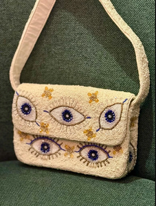 Sac fourre-tout personnalisable en toile brodée de perles, fait main, à faible coût, pour femme, couleurs variées, idéal pour mariage et fête - Product Image 6