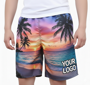 Shorts de Playa Sublimados con Logotipo Personalizado para Mujer y Hombre, Transpirables, de Secado Rápido, Poliéster/Algodón, Ecológicos - Product Image 2