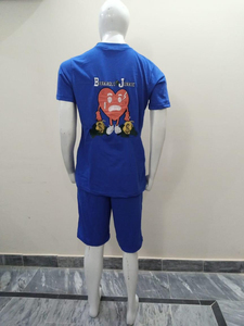 Ensemble de survêtement décontracté pour homme, t-shirt et short, 100 % coton, style uni, fabrication OEM - Product Image 2