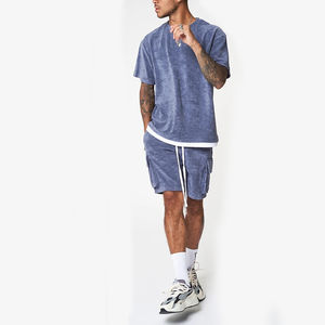 Conjunto de Verano Casual Térmico para Hombre, Tallas Grandes, Camiseta y Pantalones Cortos de Poliéster/Algodón de Alta Calidad con Impresión Personalizable - Product Image 1