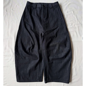 Jean en denim pour homme, coupe ample, taille haute, jambe droite, décontracté, en coton, couleur unie, délavage classique, style été - Product Image 1