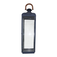 Nouvel ensemble décoratif de 6 lanternes en métal et verre couleur zinc, porte-bougie pour festivals et décoration d'hôtel, personnalisable