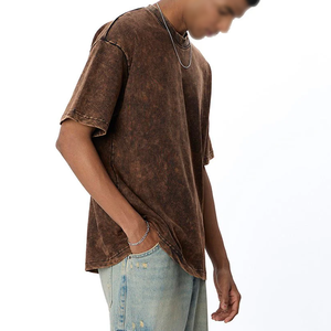 Nueva Camiseta Informal de Diseño Moderno y Adecuado, Lavada al Ácido, a la Moda, Cómoda, a Precio Económico, Estampada, 100% Algodón - Product Image 2