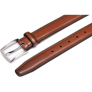 Nuevo Cinturón Casual de Cuero para Hombre, 100% Piel de Vaca Genuina, Cómodo, Transpirable, con Letras de Lujo - Product Image 3