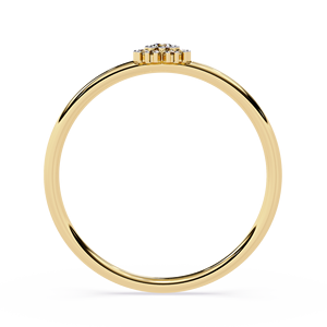 Anillos de oro macizo de 14k para mujer con diamantes de corte redondo de diseño minimalista, para regalo, compromiso, aniversario, boda - Product Image 3