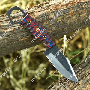 Couteau de chasse tactique à lame fixe forgé à la main, manche en bois Pakka, personnalisable OEM/ODM, fait main, pour le camping en plein air, directement de l'usine - Product Image 3